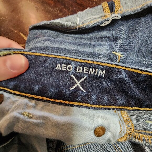 American Eagle Womens Shortie Denim Shorts Super Stretch Size 0 - Picture 5 of 5